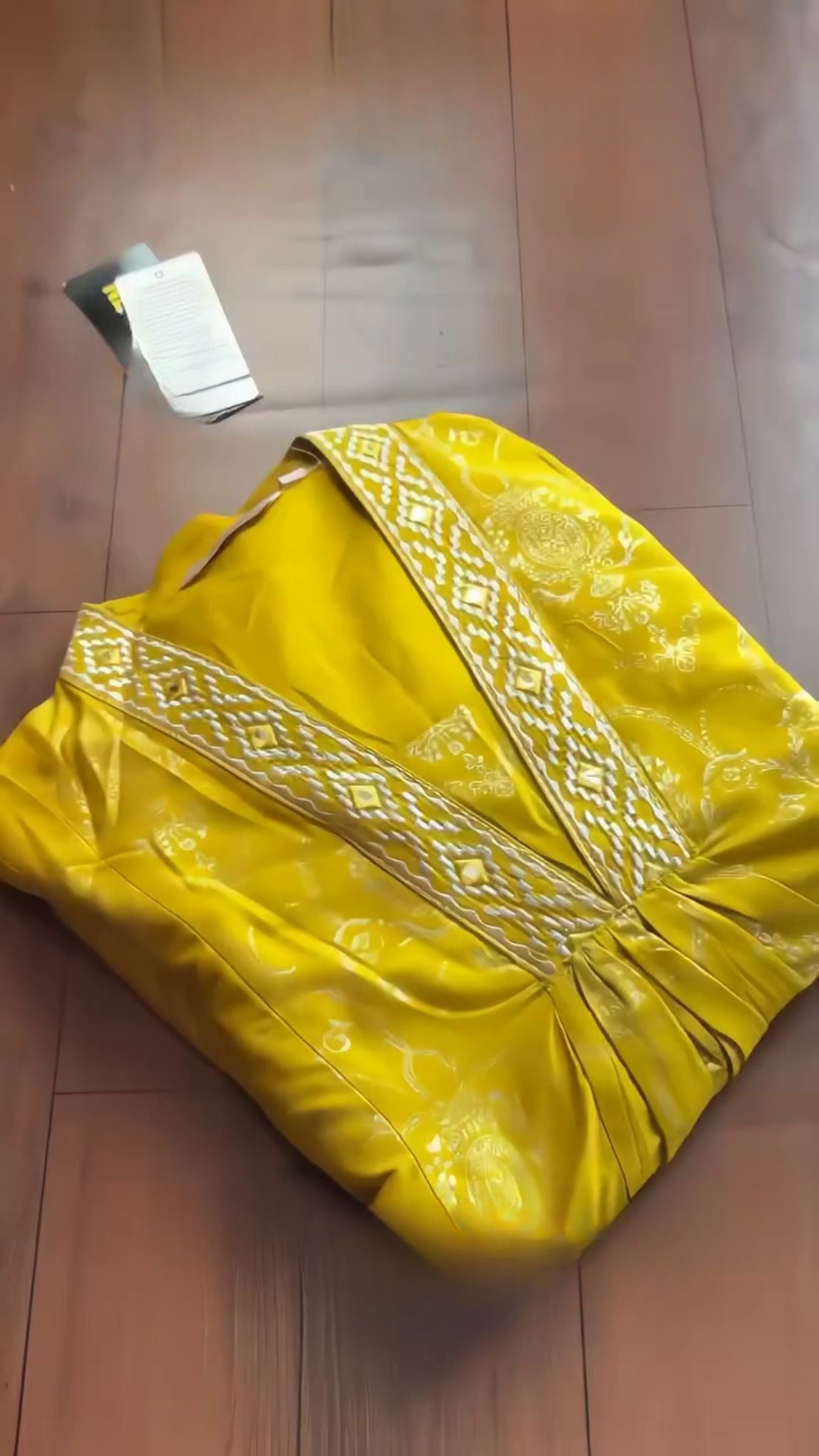 New Arrival Georgette Royal Yellow Dress