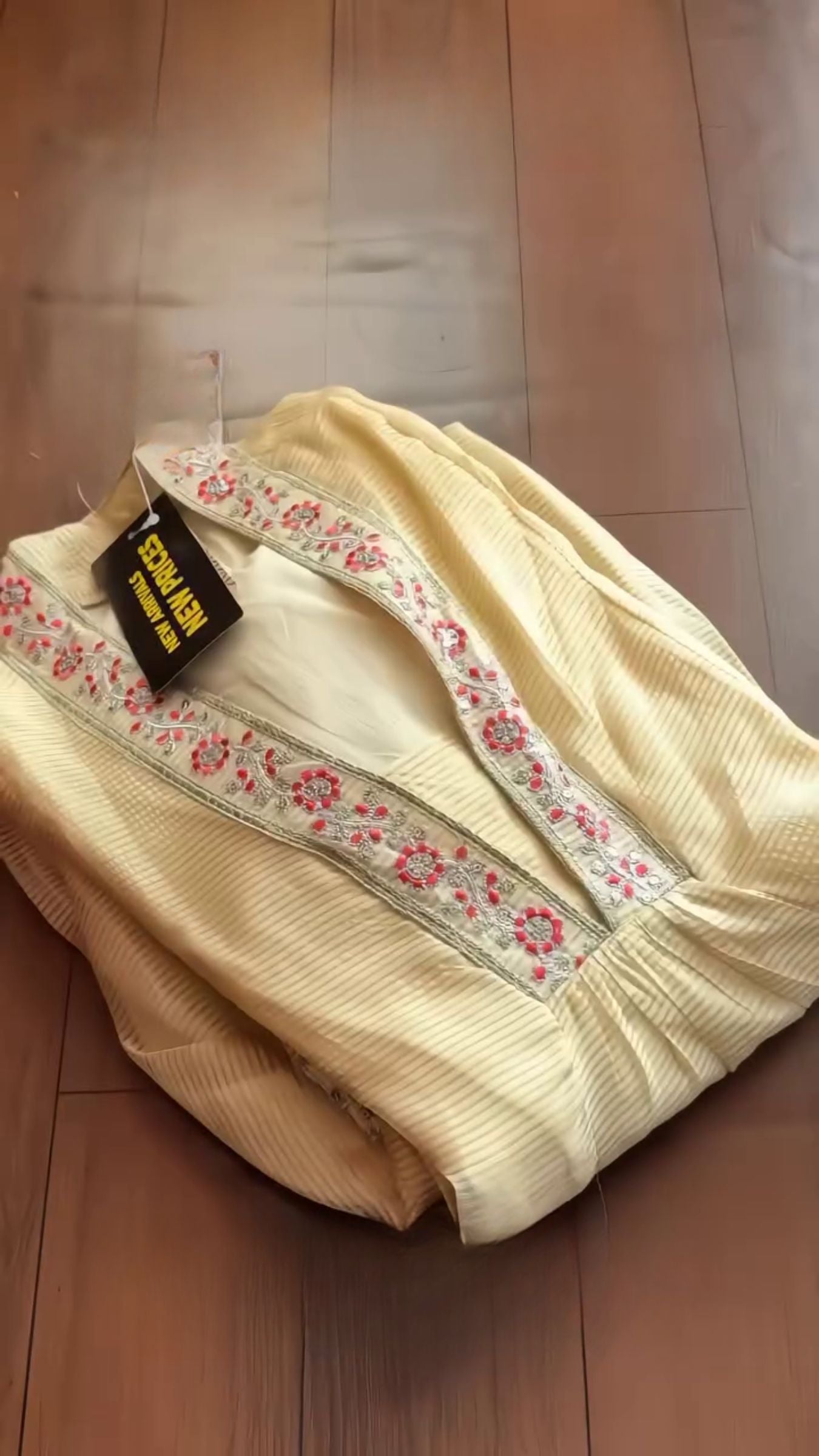 New Arrival Georgette Royal Cream Dress