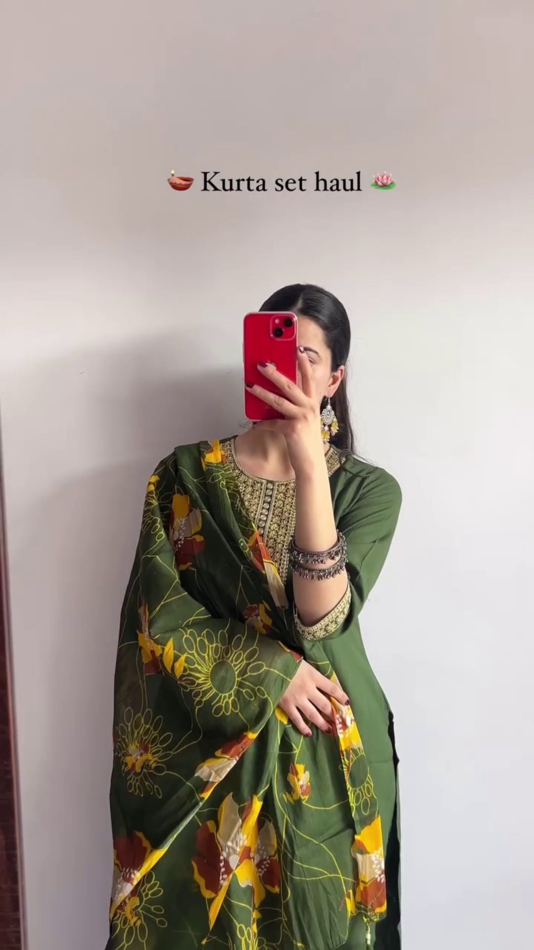 New Arrival Georgette Green Floral Dress