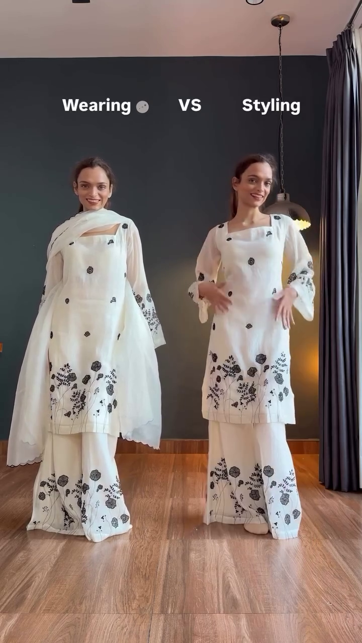 Ethnic Motifs Embroidered Thread Work Pure Cotton Kurta with Trousers & Dupatta RA13