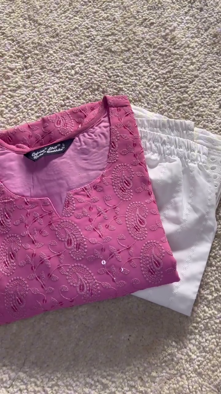 Summer Special Pink Kurta Set AK4(3MAY)(24M)