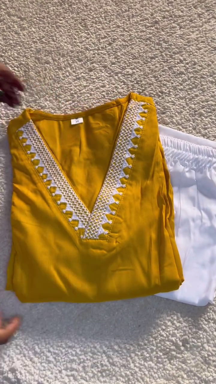 Summer Special Yellow Kurta Set AK4(3MAY)(24M)