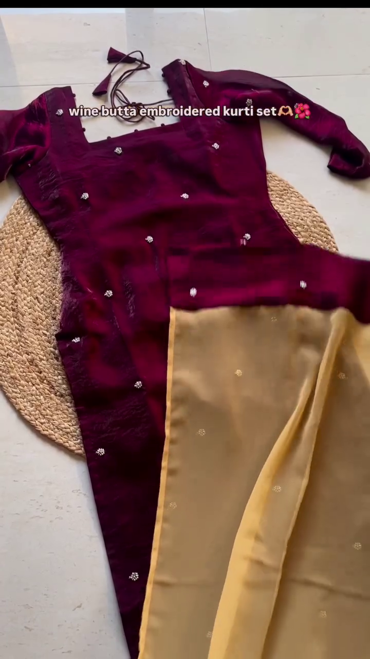 Soft Festival wear Maroon Dress