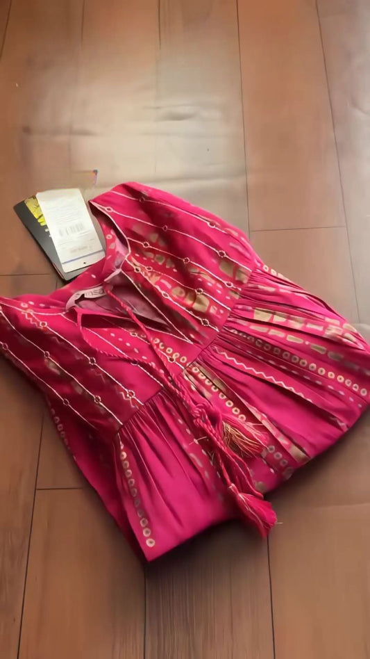 New Arrival Georgette Royal Pink Dress