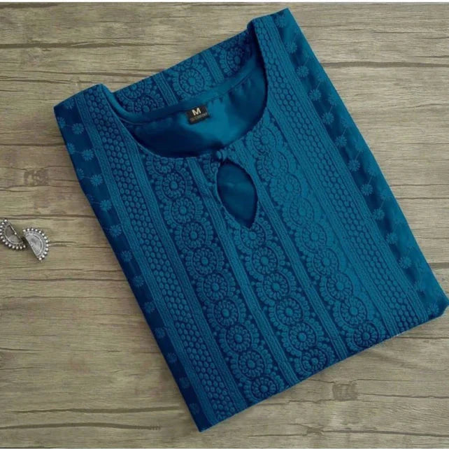 Ethnic Style Pure Cotton Straight Kurta