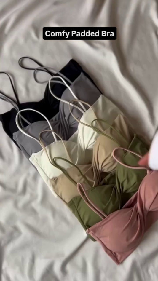 Comfy Padded Stylish Cotton Bra 6JN(4)