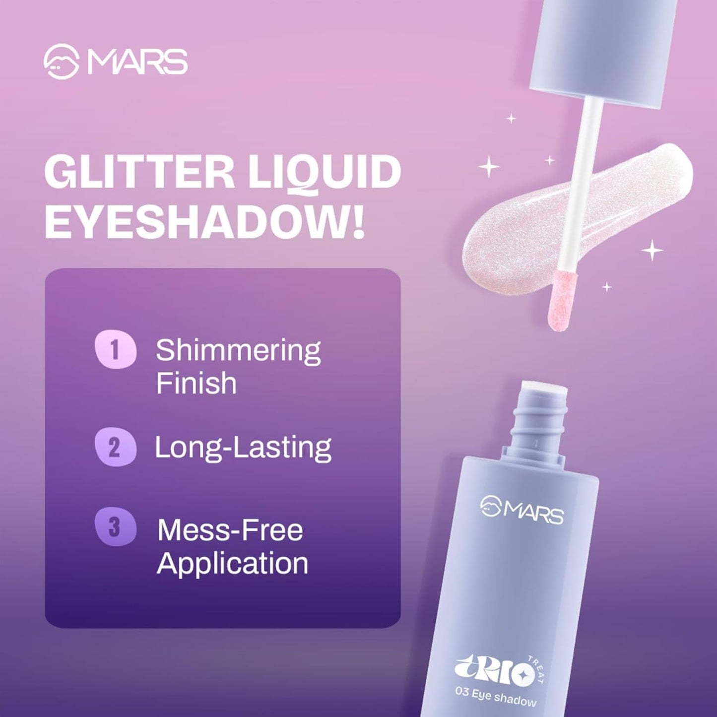 MARS TRIO Treat 3-IN-1 Eye Makeup Kit with Eyeliner AK2(5JN)