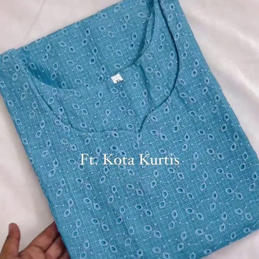 Daily Lives Ethnic Kota Kurti Sky Blue