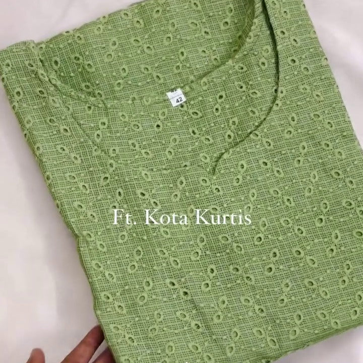 Daily Lives Ethnic Kota Kurti Green