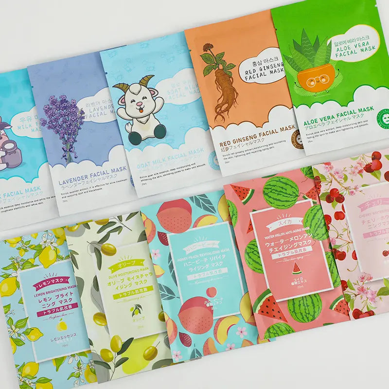 Cherry Honey Peach Lemon Deep Cleansing Face Mask Olive Aloe Facial Mask AK7(17M)