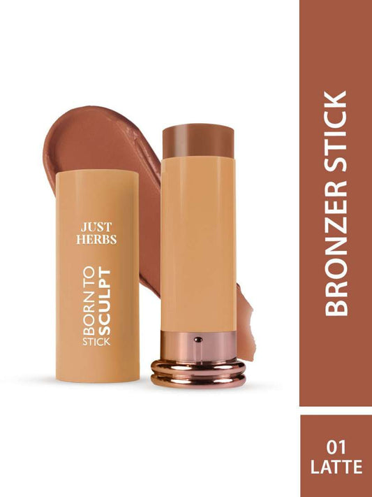 Just Herbs Born To Sculpt Long Stay Bronzer Stick With Shea - 14 g - Latte 01 PA12