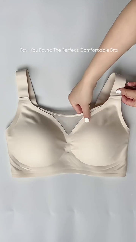 Wirefree Padded Plus Size Cotton Medium Coverage Tshirt Bra with Lace Styling