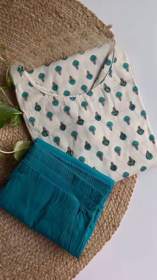 Summer Style Pure Cotton Kurta Set