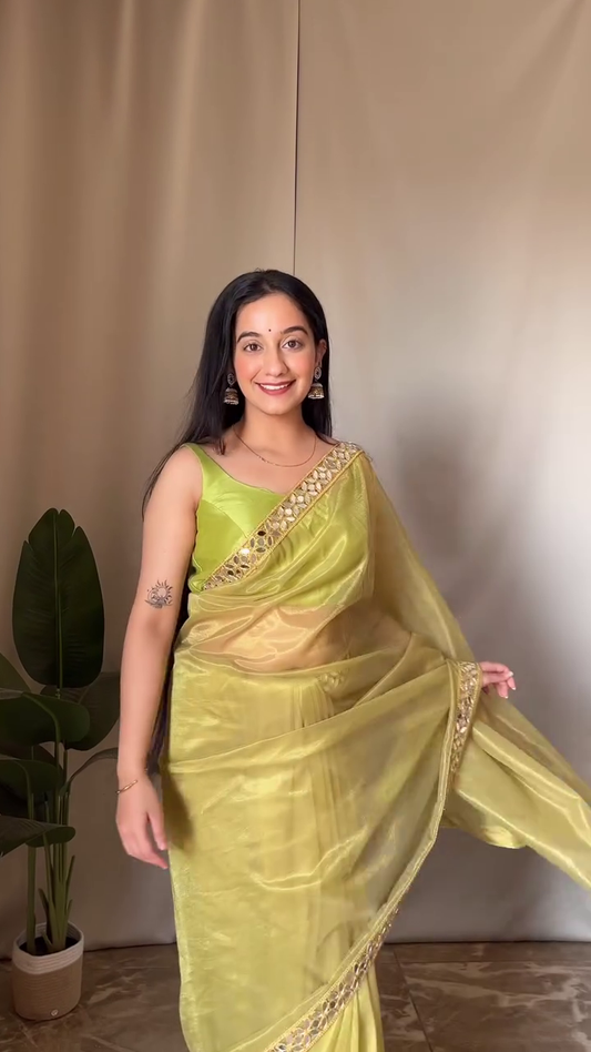 Floral Trending Saree Online Lime Light