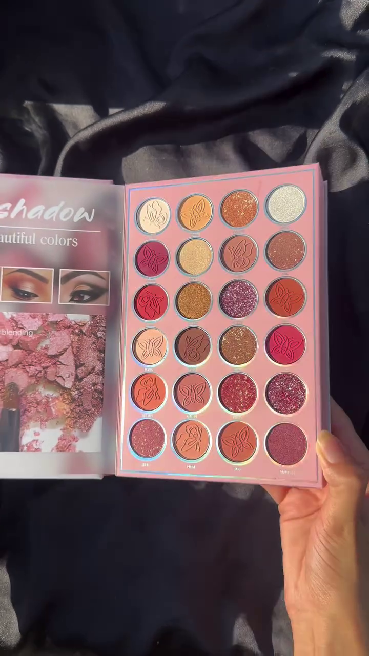 NYLI Professional 5 pages Makeup book Palette Lip color, Highlighter, Blusher, Eyeshadow NK7(17M)