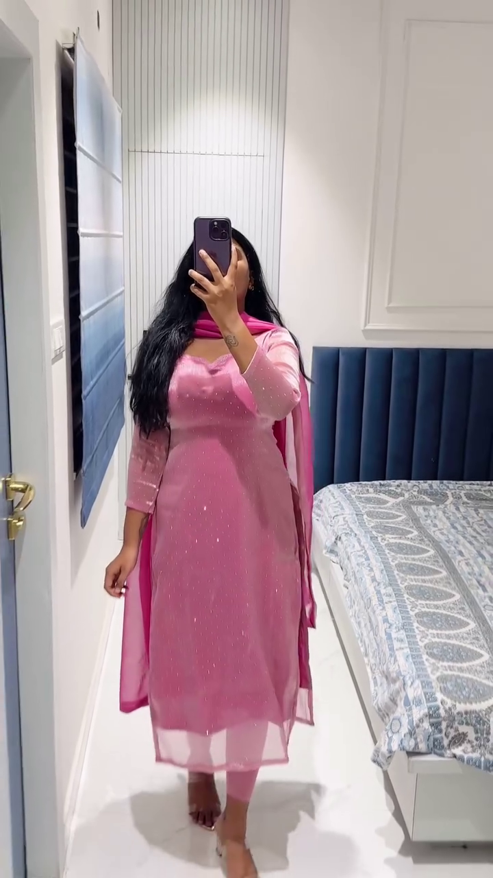 Designer Pink Dress Set only 90/- 2AG6