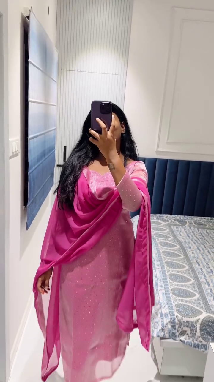 Designer Pink Dress Set only 90/- 2AG6
