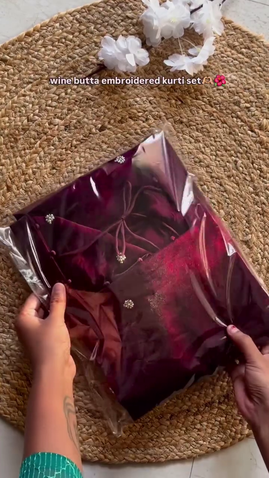 Soft Festival wear Maroon Dress