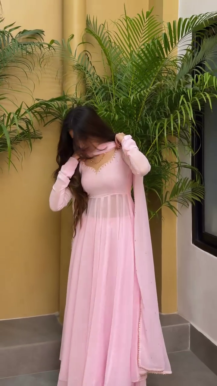 Ethnic Baby Pink Dress