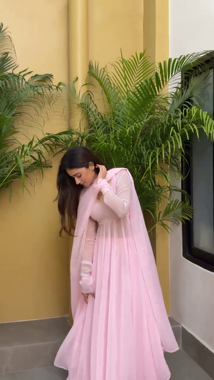 Ethnic Baby Pink Dress